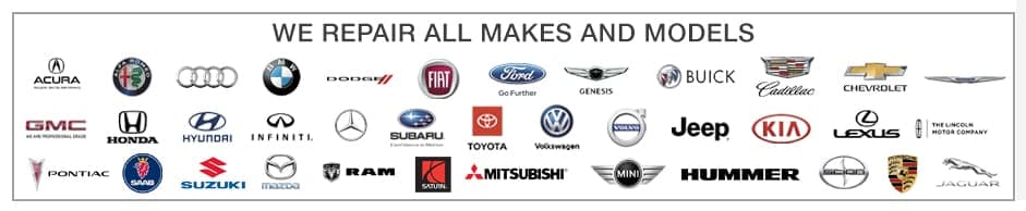 We repair all makes and models - Fiat, Ford, Genesis, Subaru, Toyota, Volkswagen, Volvo, Saturn, Mitsubishi and more