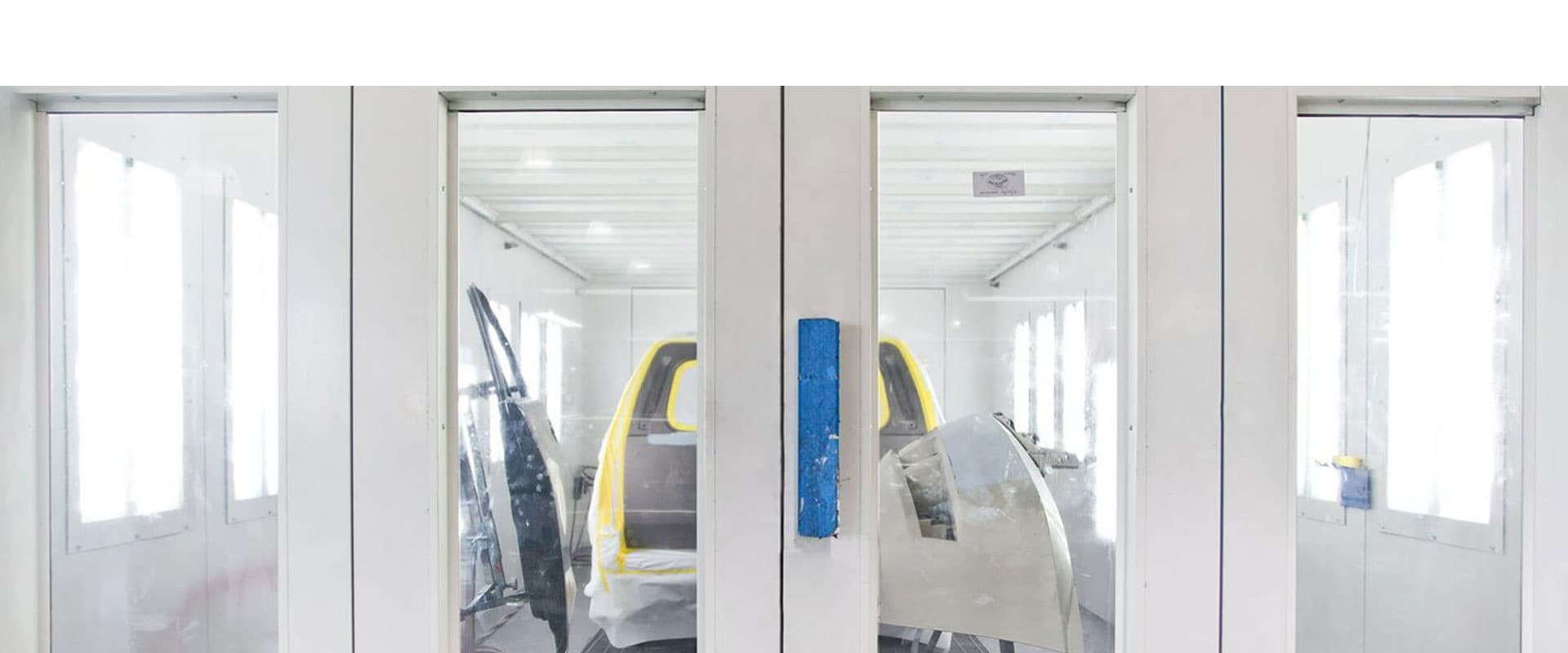 Collision Pros Body Work paint booth facility